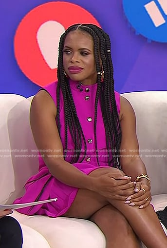 Nedra Glover Tawwab’s fuchsia sleeveless mini dress on Today