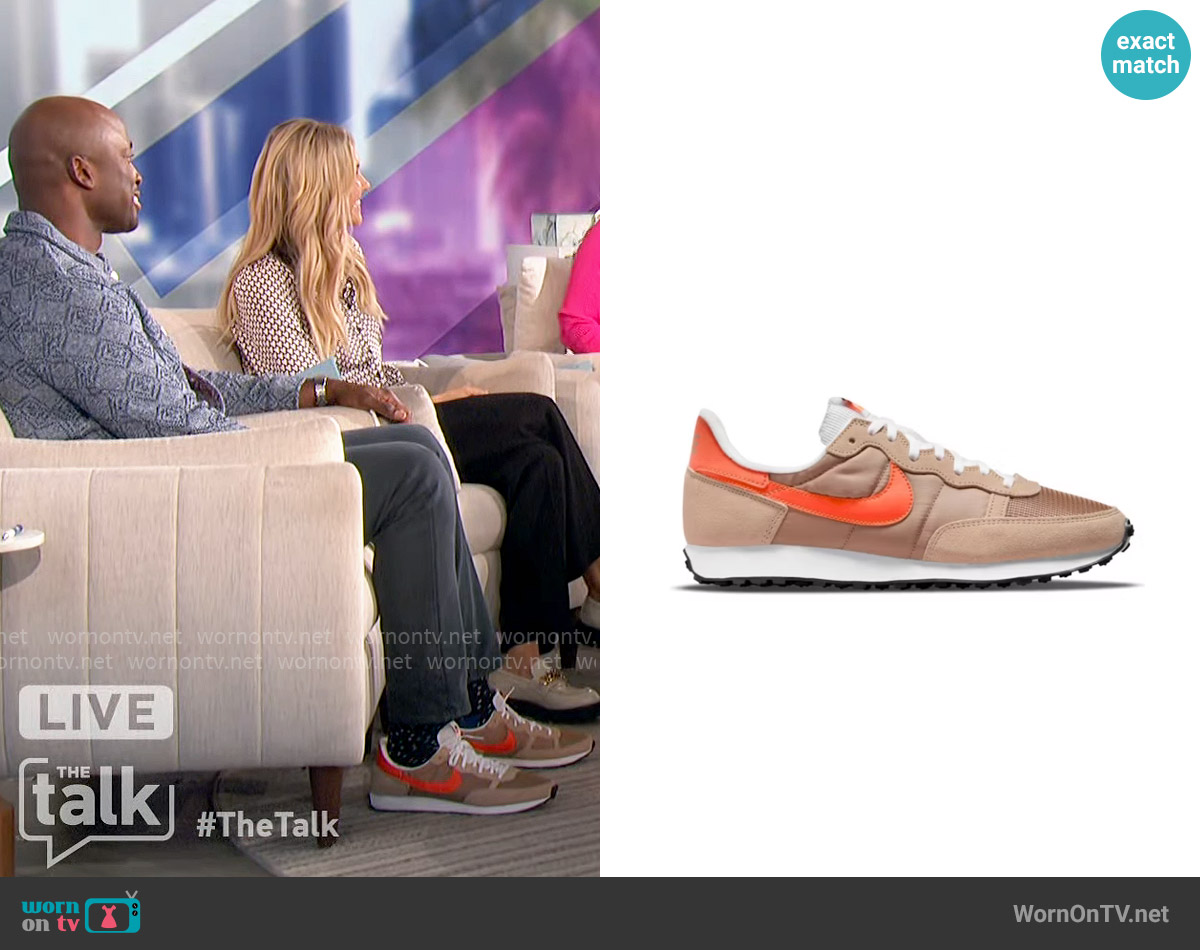 Nike Challenger OG Sneakers in Dark Driftwood Orange worn by Akbar Gbajabiamila on The Talk