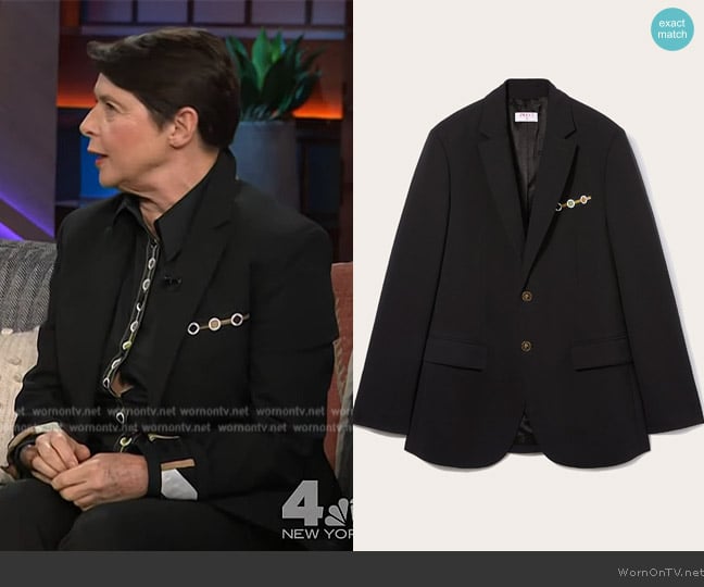 Pucci Single Breasted Blazer worn by Isabella Rossellini on The Kelly Clarkson Show