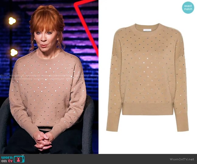 Rabanne Crystal-embellished wool jumper worn by Reba McEntire on The Voice