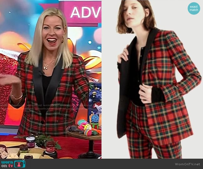 J. Crew Tartan Blazer worn by Meredith Sinclair on Today