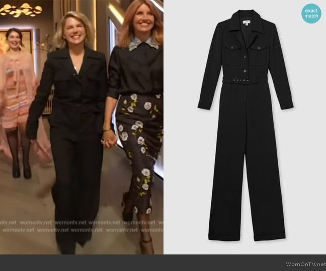 Reiss Belted Utility Jumpsuit worn by Eva Birthistle on The Drew Barrymore Show