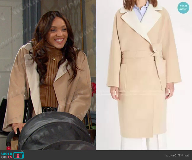 Weekend Max Mara Reversible Wool Coat worn by Lani Price (Sal Stowers) on Days of our Lives