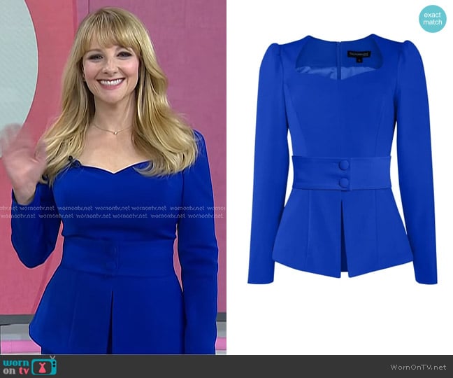 Tia Dorraine Royal Azure Fitted Two-Piece Set worn by Melissa Rauch on Today