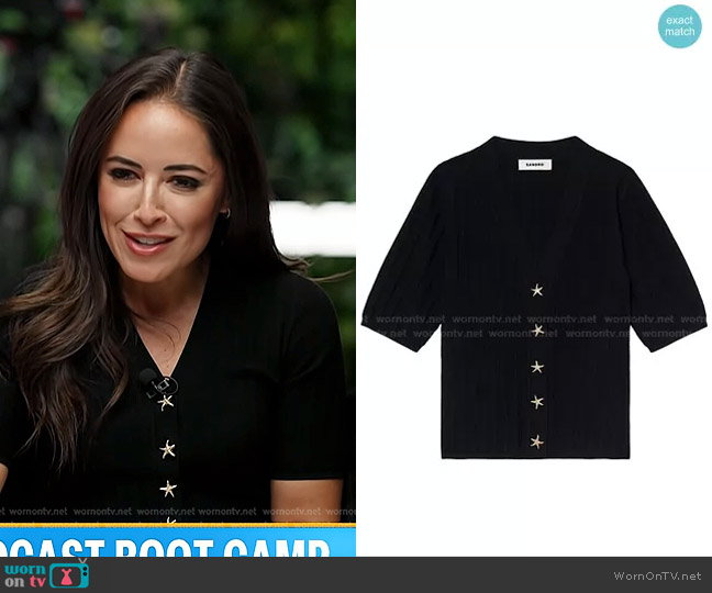 Sandro Nolan Ribbed Star Button Cardigan worn by Kaylee Hartung on Today