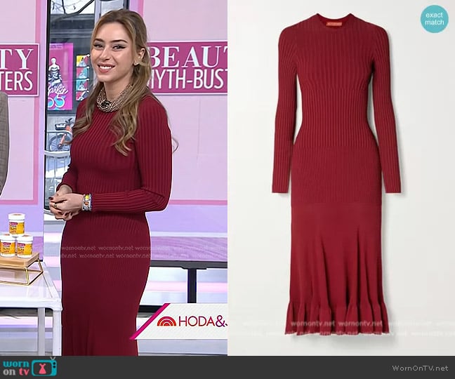 Altuzarra Seyrig Ribbed-knit Midi Dress worn by Dr. Shereene Idriss on Today