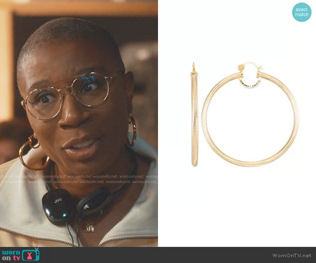 Simone I. Smith Brilliance Hoops - Extra Large worn by Henrietta Wilson (Aisha Hinds) on 9-1-1