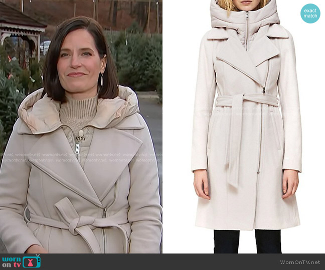 Soia & Kyo Perle Wool-Blend Media Coat in Sandstone worn by Contessa Brewer on NBC News Daily