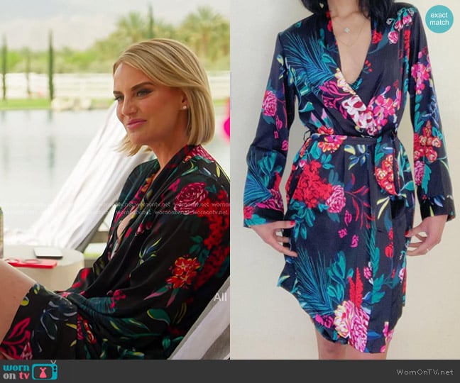 Stars Above Floral Silk Robe worn by Whitney Rose on The Real Housewives of Salt Lake City