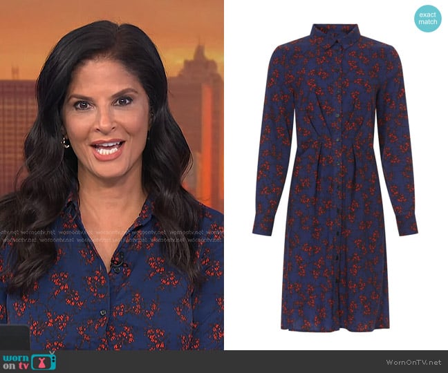 Thakoon Collective Floral Shirt Dress worn by Darlene Rodriguez on Today