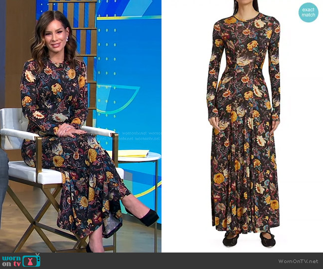 Ulla Johnson Ceryse Floral Maxi Dress in Baroque worn by Rebecca Jarvis on Good Morning America