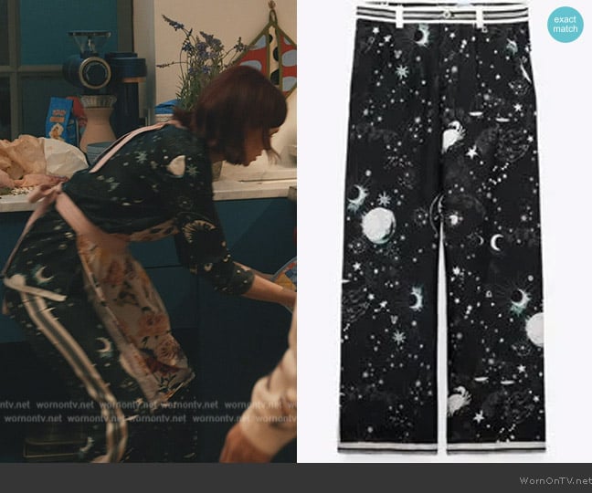 Zara Astrology Stars Moon Pants worn by Elsbeth Tascioni (Carrie Preston) on Elsbeth