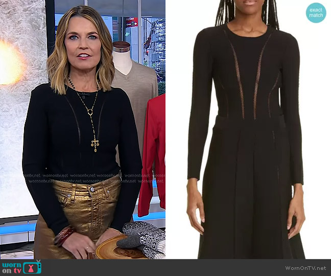 Zimmermann Luminosity Paneled Knit Top worn by Savannah Guthrie on Today