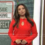 Adelle’s red keyhole dress on Today