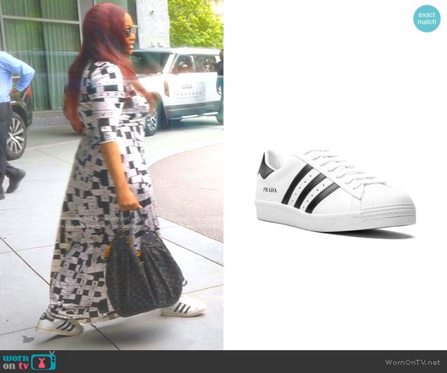 Adidas x Prada Superstar Sneakers worn by Garcelle Beauvais on The Real Housewives of Beverly Hills