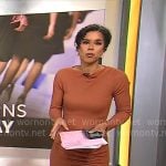 Adriana Diaz’s brown maxi dress on CBS Mornings