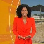 Adriana Diaz’s red tie blazer on CBS Mornings