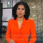 Adriana Diaz’s red tie blazer on CBS Mornings