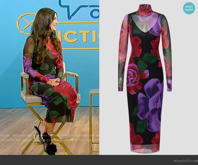 AFRM Shailene Midi Dress worn by Jessica Teich on Tamron Hall Show