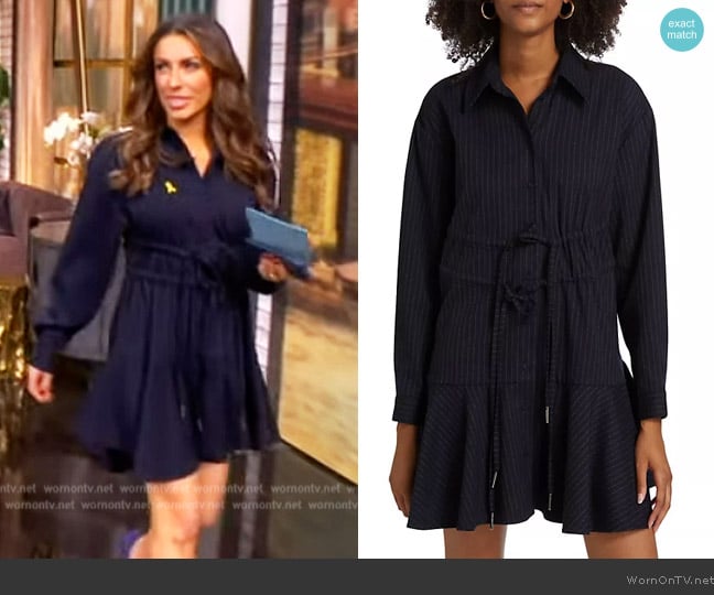 Aknvas Marina Striped Shirt Minidress worn by Alyssa Farah Griffin on The View