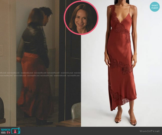 A.L.C. Stella Dress in Bosco worn by Maddie Kendall (Jennifer Love Hewitt) on 9-1-1