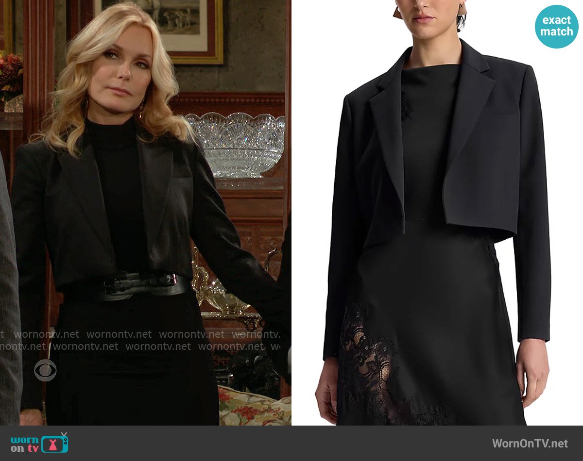 A.L.C. Cole Cropped Blazer worn by Lauren Fenmore (Tracey Bregman) on The Young and the Restless