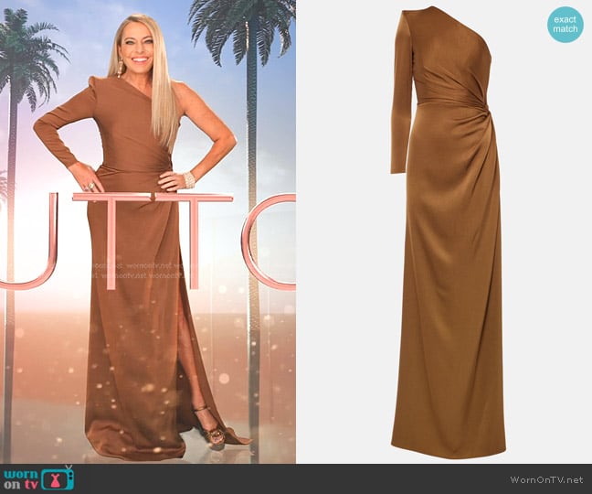 Alex Perry One Sleeve Twist Gown worn by Sutton Stracke on The Real Housewives of Beverly Hills