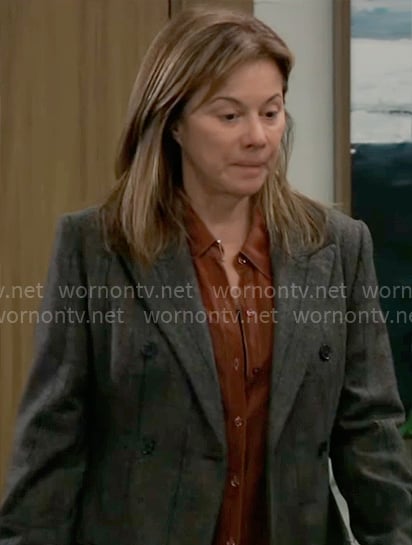 Alexis’ plaid blazer on General Hospital