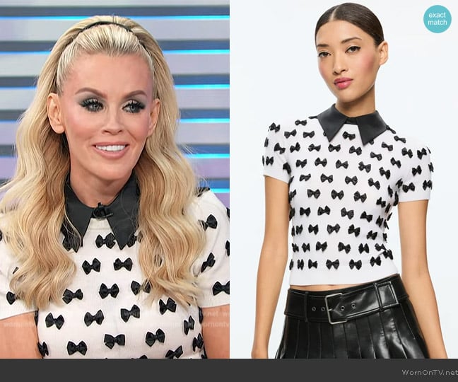 Alice + Olivia Ciara Pullover worn by Jenny McCarthy Wahlberg on Access Hollywood