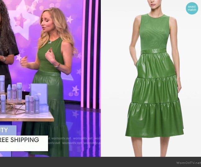 Alice + Olivia Chara Midi Dress worn by Dr. Whitney Bowe on The View