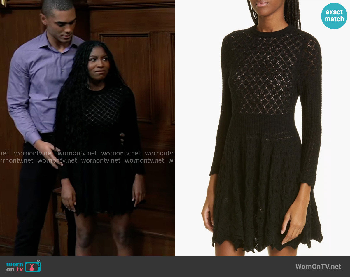 Alice + Olivia Gin Dress worn by Trina Robinson (Tabyana Ali) on General Hospital