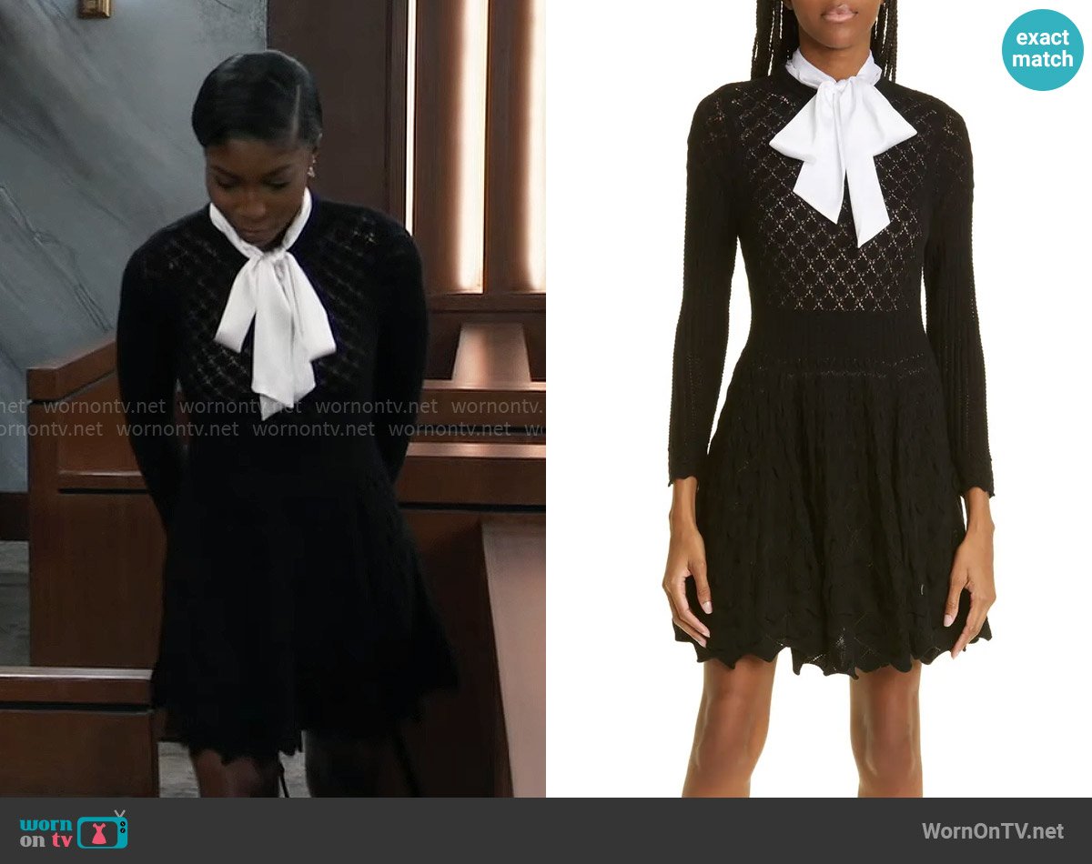 Alice + Olivia Gin Dress worn by Trina Robinson (Tabyana Ali) on General Hospital