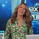 Alison Deyette’s green floral print dress on Extra