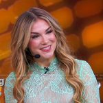 Allison Holker’s green lace dress on Good Morning America