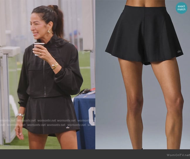 Alo Tiebreaker Shorts worn by Rebecca Minkoff on The Real Housewives of New York City