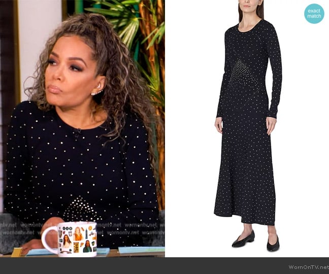 Altuzarra Wenny Studded Maxi Dress worn by Sunny Hostin on The View