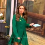 Alyssa’s green asymmetric shirtdress on The View