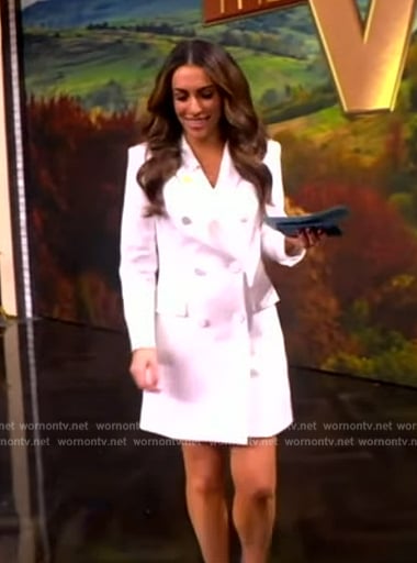 Alyssa’s white blazer dress on The View