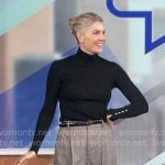 Amanda’s plaid long shorts and black turtleneck on The Talk