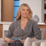 Amanda’s grey v-neck cardigan on The Talk