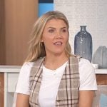 Amanda’s plaid vest and skirt set on The Talk