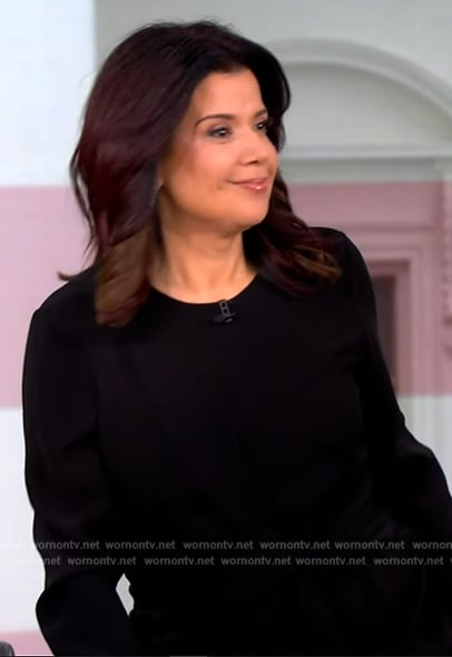 Ana’s black twist front dress on The View