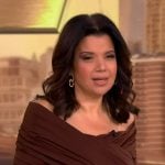 Ana’s brown ruched maxi dress on The View