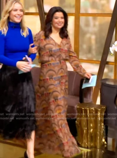 Ana’s printed maxi dress on The View