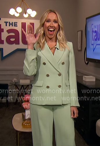 Anna Camp’s mint green suit on The Talk