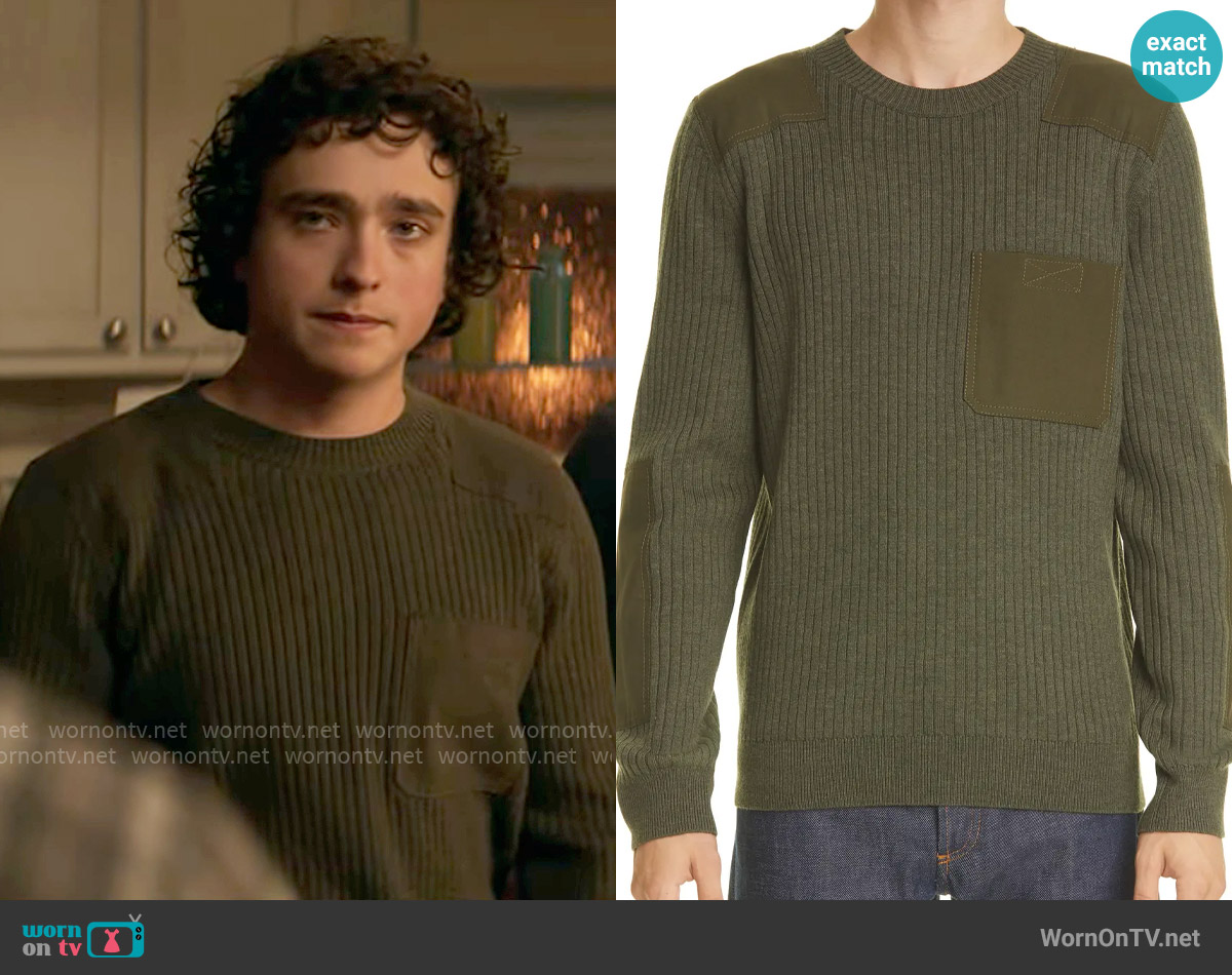 APC Romain Rib Merino Wool Sweater worn by Jordan Kent (Alex Garfin) on Superman and Lois