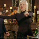 Ashley’s black turtleneck Thanksgiving dress on The Young and the Restless