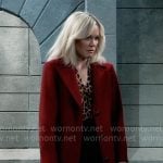 Ava’s dark red coat on General Hospital