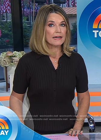 Savannah’s brown ribbed polo dress on Today