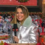 Savannah’s metallic shearling collar jacket at Macy’s Thanks Giving Parade on Today